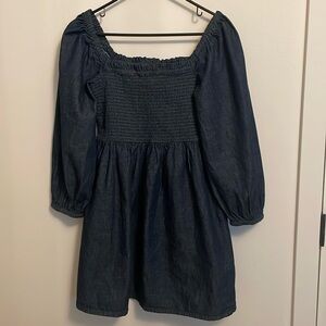 Mini off shoulder denim j Crew dress